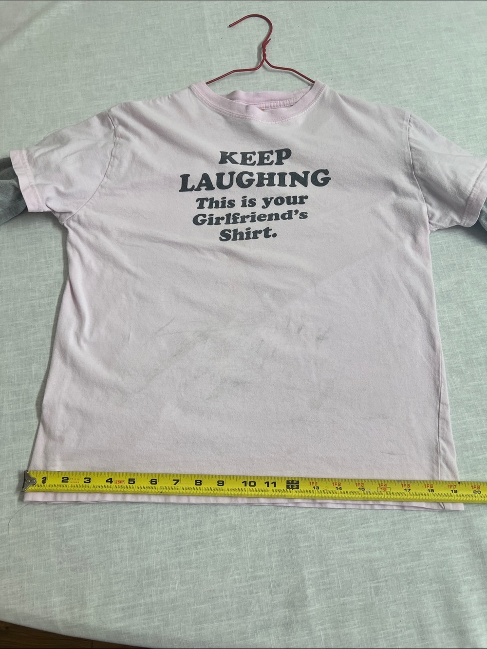 🌞 GI Apparel Vintage Unique Pink/Gray Layered-Look 2 in 1 shirt men size M - Picture 11 of 16
